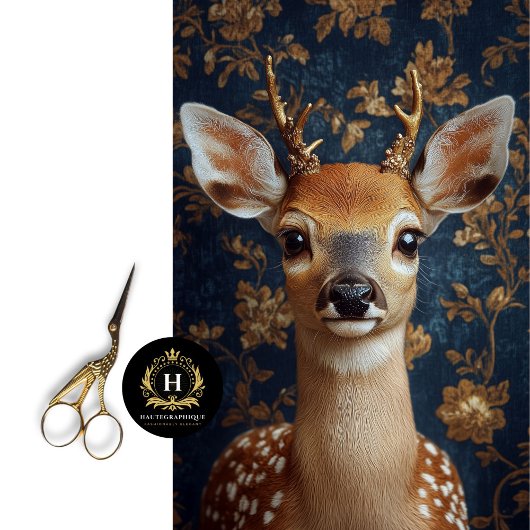 Papier Mousseline Découpage du portrait de cerfs de Victoria