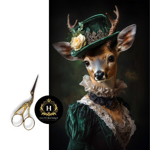 Papier Mousseline Découpage du portrait de cerfs de Victoria