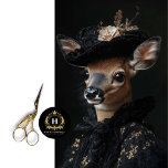 Papier Mousseline Découpage du portrait de cerfs de Victoria<br><div class="desc">Portrait victorien de cerfs</div>