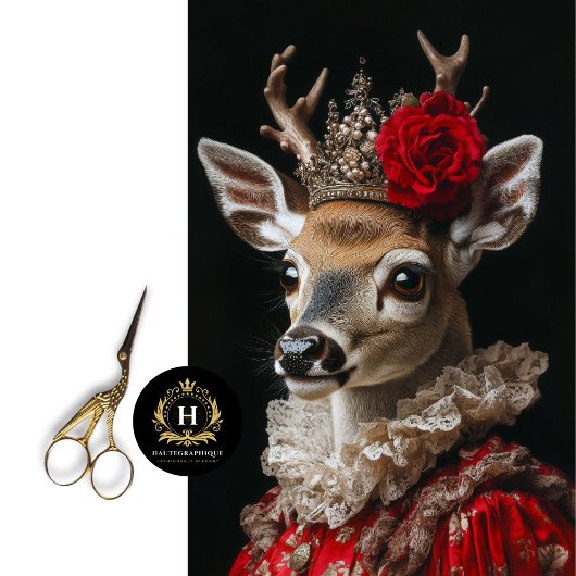 Papier Mousseline Découpage du portrait de cerfs de Victoria