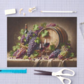Papier Mousseline Découpage du raisin et du vin à vie morte (Artisanat)