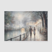 Papier Mousseline Découpage du rendez-vous du crépuscule (Recto)