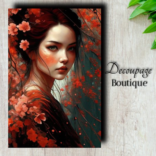 Papier Mousseline Découpage du rêve de fleur de corail