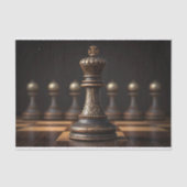 Papier Mousseline Découpage du roi des échecs (Recto)