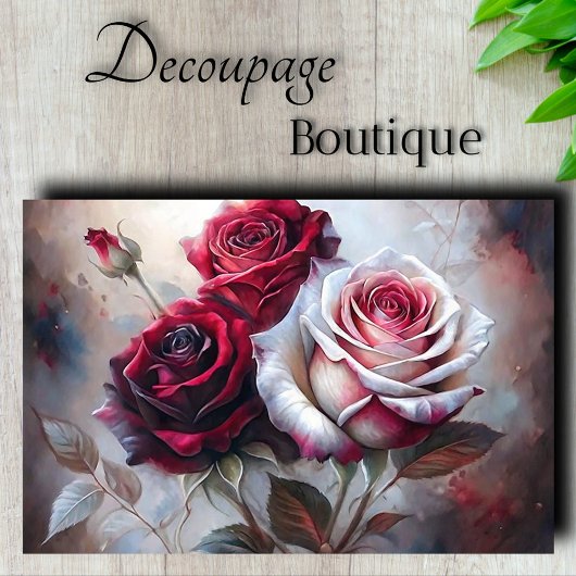 Papier Mousseline Découpage du Rose royal Romance