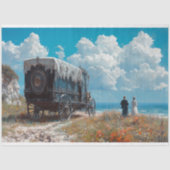 Papier Mousseline Découpage du transport funéraire du service commém (Recto)