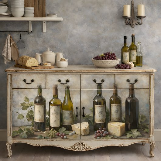 Papier Mousseline Découpage du vignoble vintage