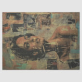 Papier Mousseline Découpage d'une femme médiatique mixte (Recto)