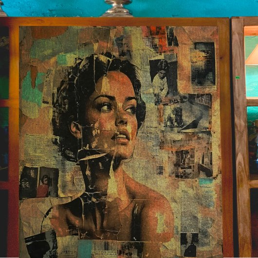 Papier Mousseline Découpage d'une femme médiatique mixte