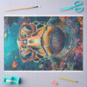 Papier Mousseline Découpage d'une tortue de mer avec lunettes (Artisanat)