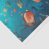 Papier Mousseline Découpage d'une tortue de mer avec lunettes (Détail)