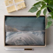 Papier Mousseline Découpage Eau Turquoise de l'océan vive avec Manat (Cadeau)