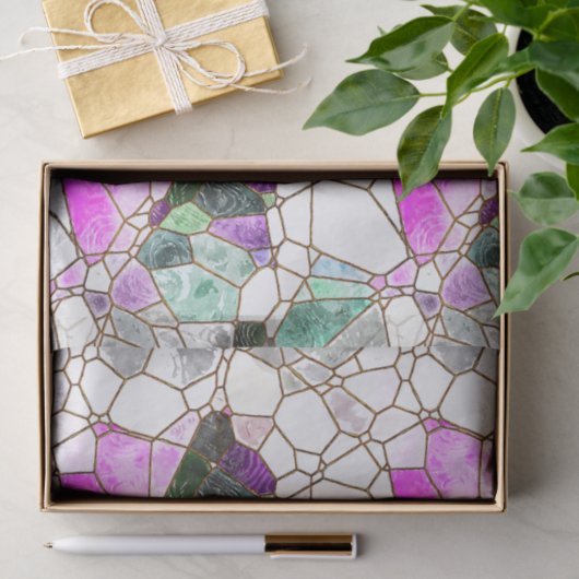 Papier Mousseline Découpage Effet de verre tendu (Cadeau)