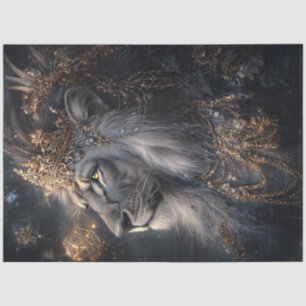 Papier Mousseline Découpage Elaborer Lion Golden Crown Pourcentage