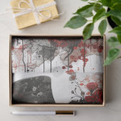 Papier Mousseline Découpage Élégance gothique du Mariage de squelett (Cadeau)