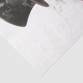 Papier Mousseline Découpage Élégance gothique du Mariage de squelett (Détail)