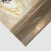 Papier Mousseline Découpage élégante robe rouge dame et caniche stan (Détail)