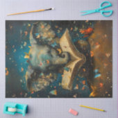 Papier Mousseline Découpage Éléphant Whimsical Avec Livres Scolaires (Artisanat)