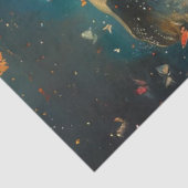 Papier Mousseline Découpage Éléphant Whimsical Avec Livres Scolaires (Détail)