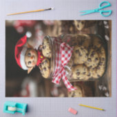 Papier Mousseline Découpage Elf au sommet d'un bocal à biscuits au c (Artisanat)