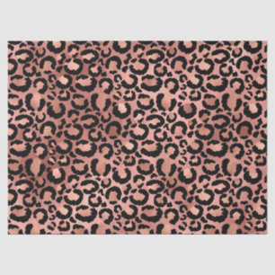 Papier Mousseline Découpage Empreinte de léopard rose et noir