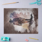 Papier Mousseline Découpage en aquarelle Western Cowboy (Artisanat)