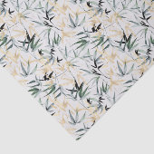 Papier Mousseline Découpage en bambou japonais Aquarelle vert or (Détail)