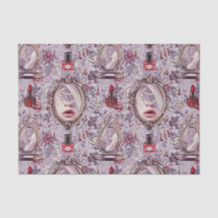 Papier Mousseline Découpage en bâton à lèvres Retro Maquillage Vanit