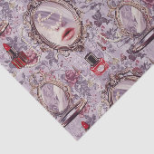 Papier Mousseline Découpage en bâton à lèvres Retro Maquillage Vanit (Détail)