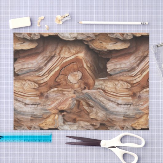 Papier Mousseline Découpage en bois pétrifié (Artisanat)