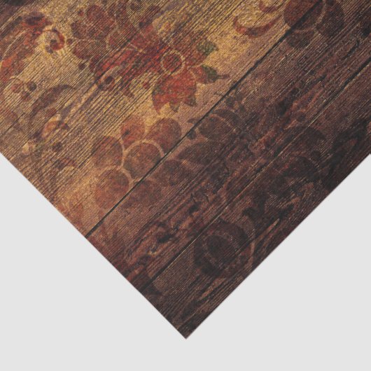 Papier Mousseline Découpage en bois rustique Brown (Détail)