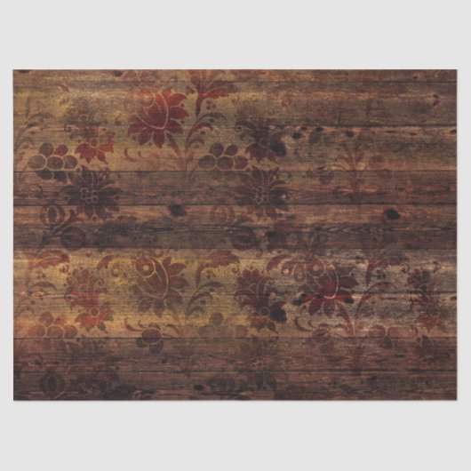 Papier Mousseline Découpage en bois rustique Brown (Recto)