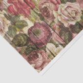 Papier Mousseline Découpage en bois rustique rose (Détail)