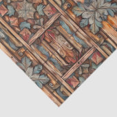 Papier Mousseline Découpage en bois sculpté Faux rustique (Détail)