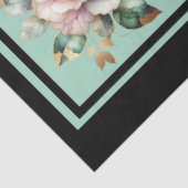 Papier Mousseline Découpage en carreaux de Roses rose or (Détail)