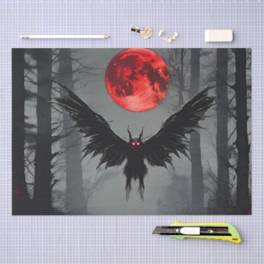 Papier Mousseline Découpage en cristaux Mothman (Artisanat)