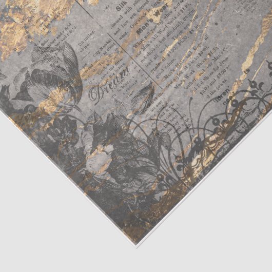 Papier Mousseline Découpage en marbre français (Détail)