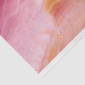 Papier Mousseline Découpage en marbre rose orange (Détail)