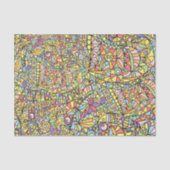 Papier Mousseline Découpage en mosaïque géométrique moderne (Recto)