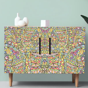 Papier Mousseline Découpage en mosaïque géométrique moderne