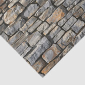 Papier Mousseline Découpage en pierre empilée rustique et transparen (Détail)