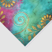 Papier Mousseline Découpage en spirale dorée (Détail)