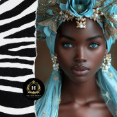 Papier Mousseline Découpage en tête florale bleu turquoise