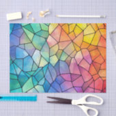 Papier Mousseline Découpage en verre arc-en-ciel (Artisanat)