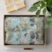 Papier Mousseline Découpage en verre de mer Mosaïque en verre tendu (Cadeau)