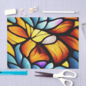 Papier Mousseline Découpage en verre feuilleté Motif (Artisanat)