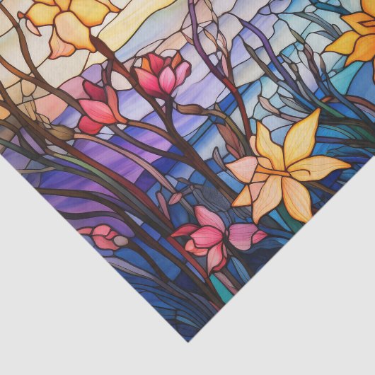 Papier Mousseline Découpage en verre tendu (Détail)