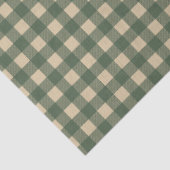 Papier Mousseline Découpage En vichy vert clair (Détail)