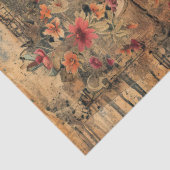 Papier Mousseline Découpage en vieux papier gothique céleste (Détail)