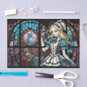 Papier Mousseline découpage en vitrail alice au pays des merveilles (Artisanat)